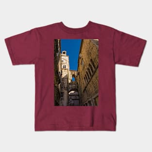 Pjaca Clock Tower and Iron Gate, Split, Croatia Kids T-Shirt